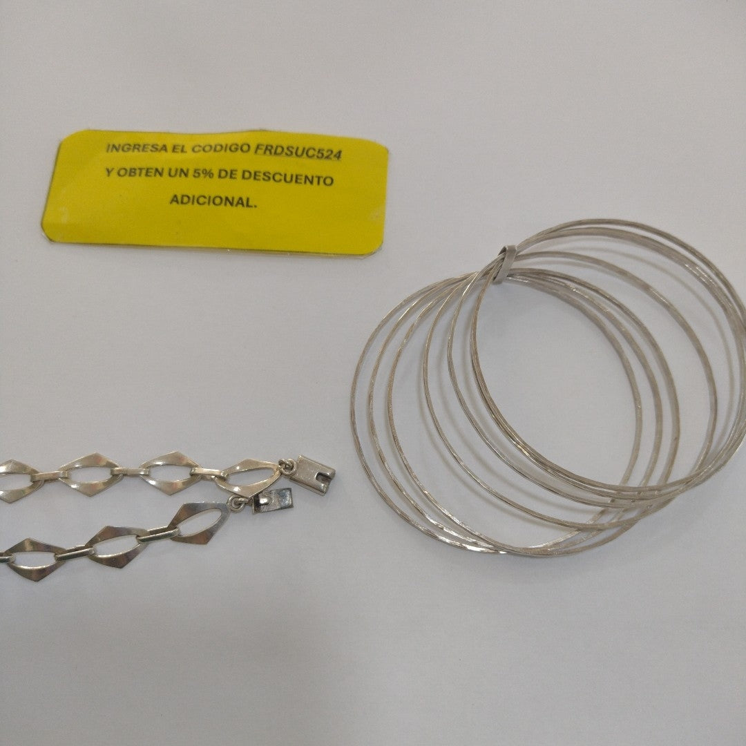 PULSERA, PULSERA RIGIDA PLATA 32.1 GRMS (SEMINUEVO)