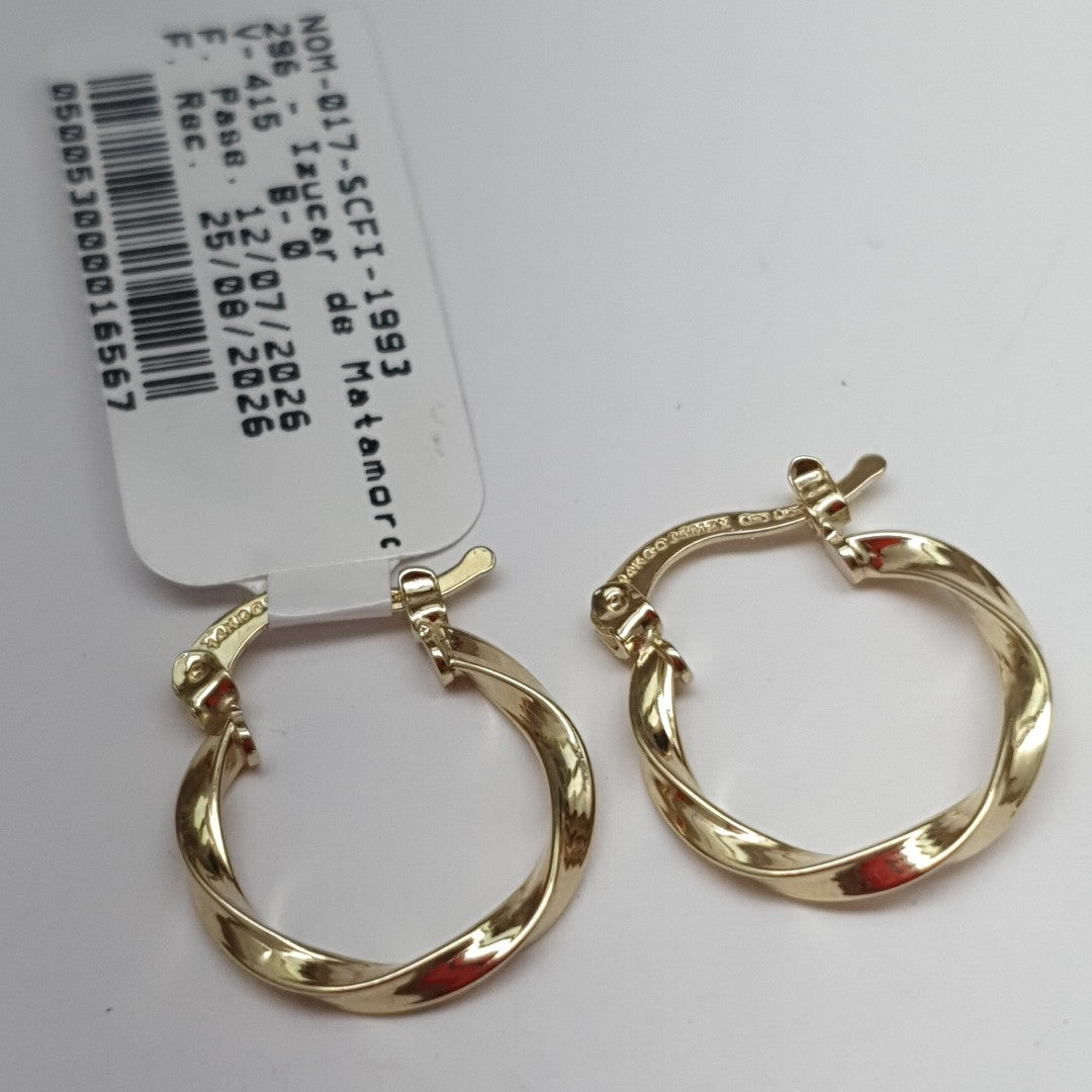 ARETES ARRACADAS TORZAL 14K 1.2 GR (NUEVO)