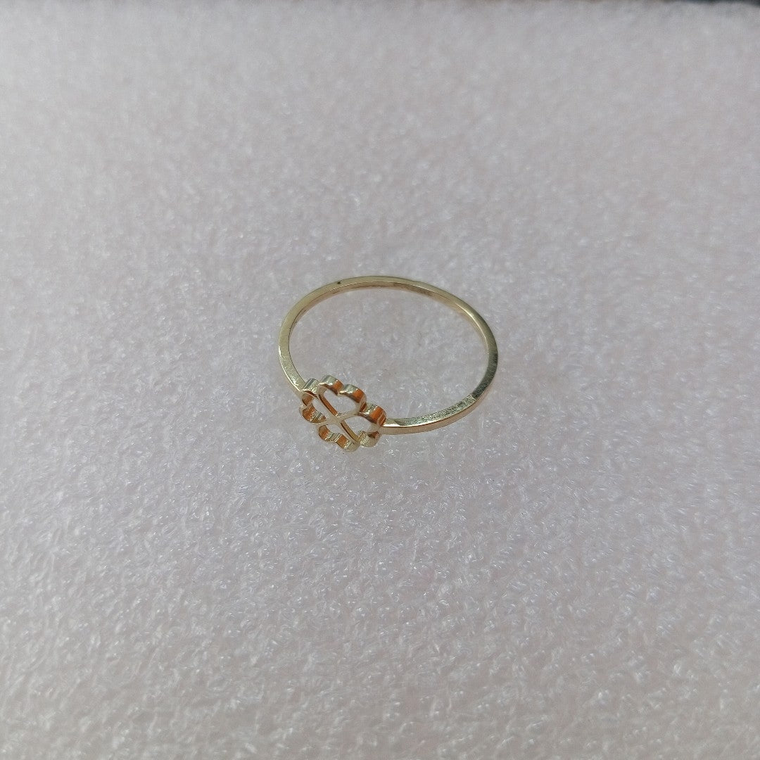 ANILLOS ANILLITO FIG TREBOL 10K TALLA 7 0.8 GR (NUEVO)