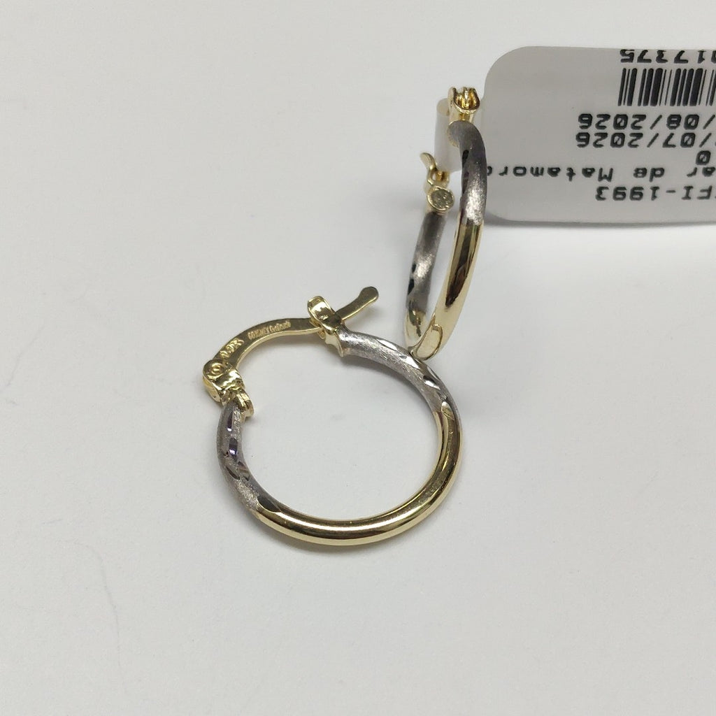 ARETES ARRACADAS COMBINADAS 14K 1.2 GR (NUEVO)