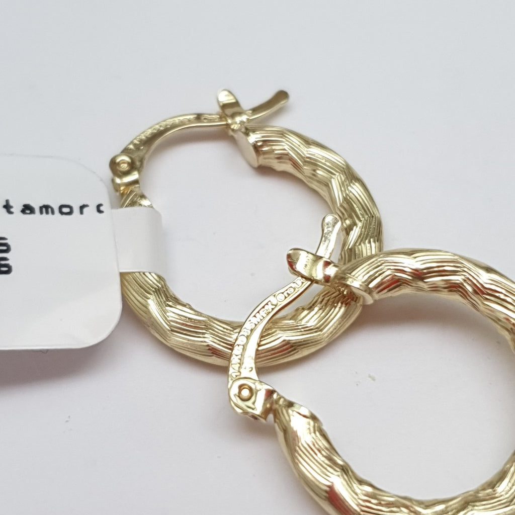 ARETES TEJIDO ARRACADAS ASTRIADAS 14K 2 GR (NUEVO)
