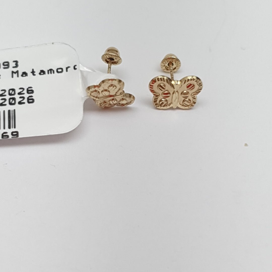 BROQUELES BROQUEL FIG MARIPOSA 14K 0.2668 GR (NUEVO)