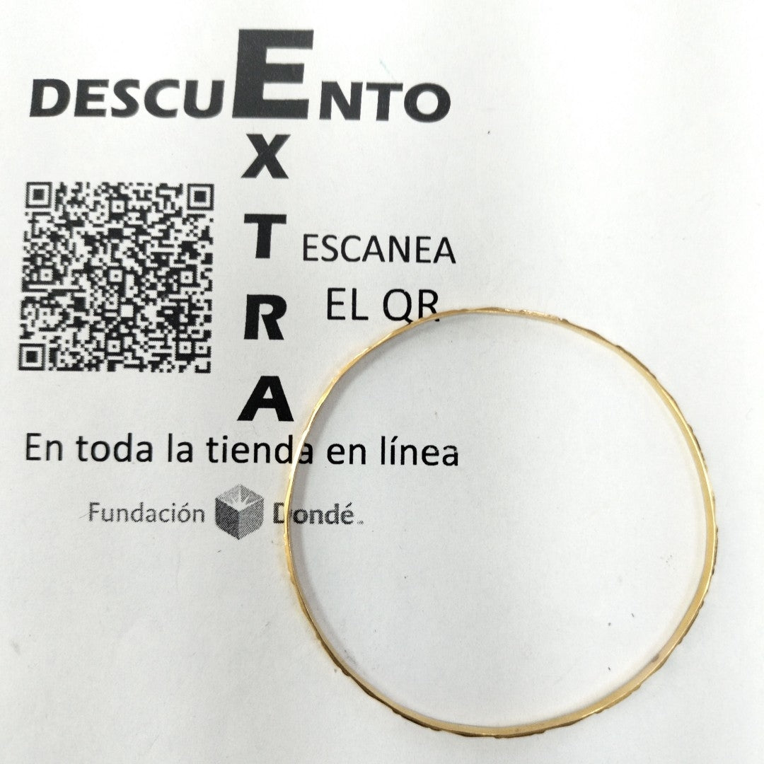PULSERA RIGIDA ORO 14 K 3.3 GRMS (SEMINUEVO)