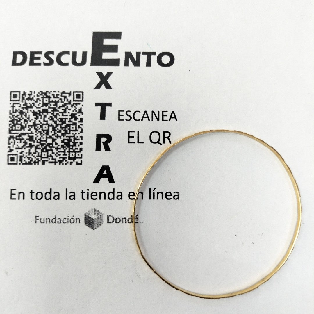 PULSERA RIGIDA ORO 14 K 3.3 GRMS (SEMINUEVO)