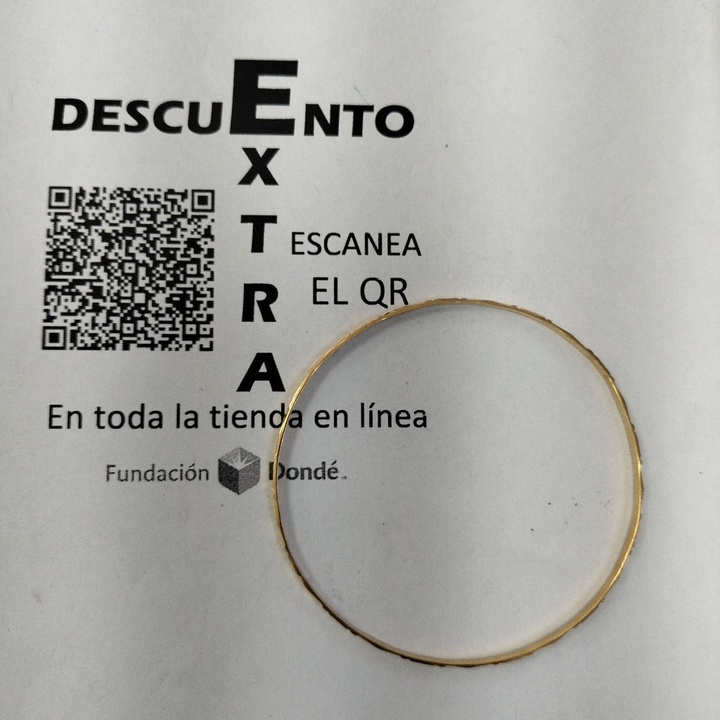 PULSERA RIGIDA ORO 14 K 3.3 GRMS (SEMINUEVO)