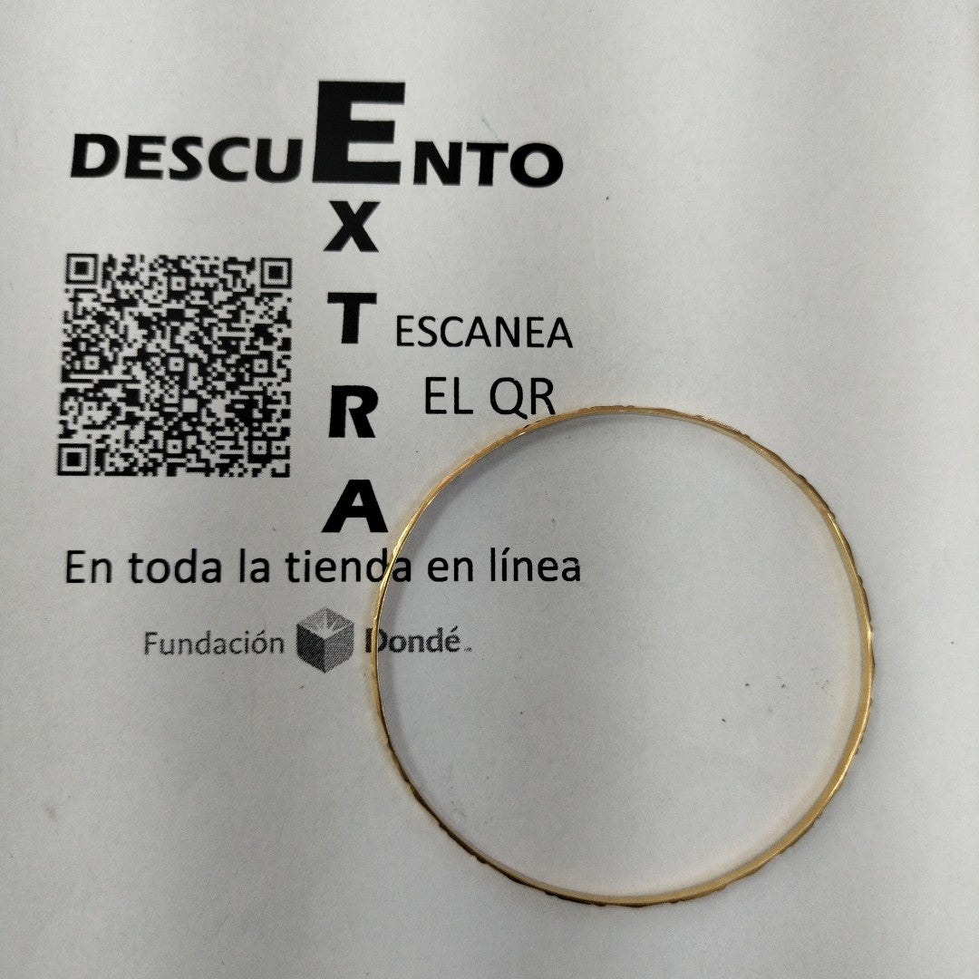 PULSERA RIGIDA ORO 14 K 3.3 GRMS (SEMINUEVO)
