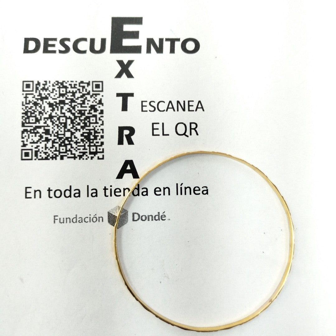 PULSERA RIGIDA ORO 14 K 3.3 GRMS (SEMINUEVO)