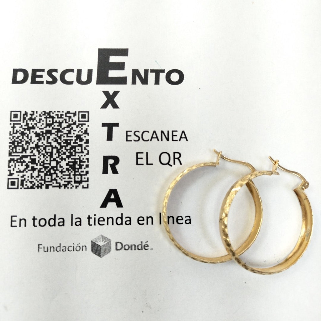 ARRACADAS PAR ORO 14 K 4.6 GRMS (SEMINUEVO)