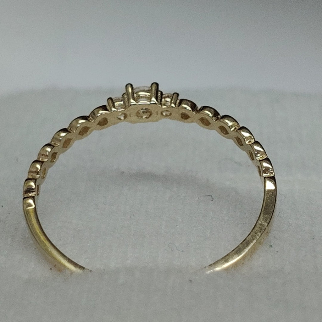 ANILLO ANILLITO C CIRCONIAS 14K 6.5 TALLA 1.1 GR (NUEVO)