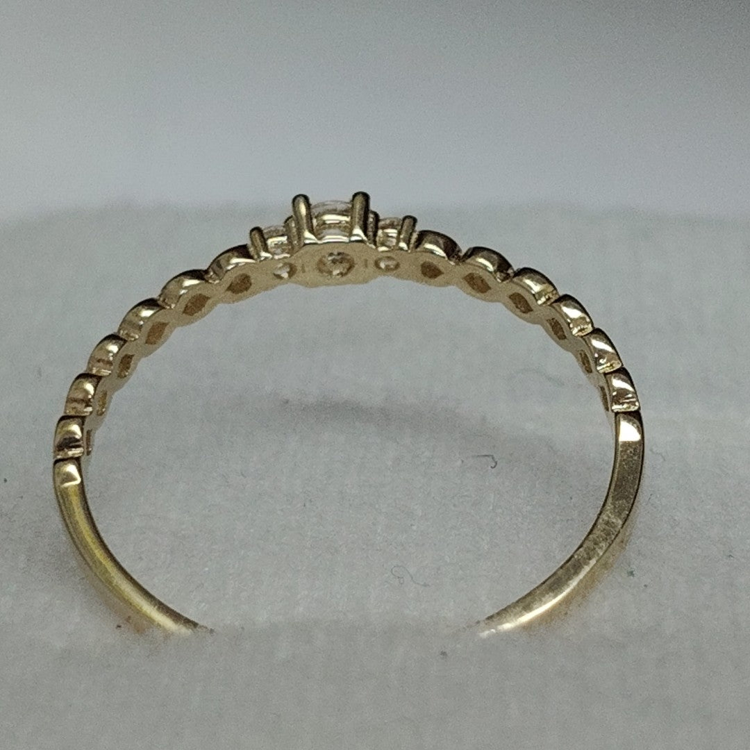 ANILLO ANILLITO C CIRCONIAS 14K 6.5 TALLA 1.1 GR (NUEVO)