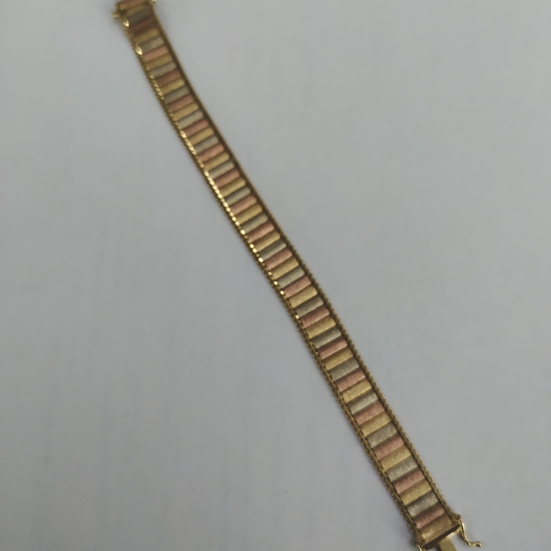 PULSERA ORO COMBINADO 14 K 19,20 GRMS (SEMINUEVO)