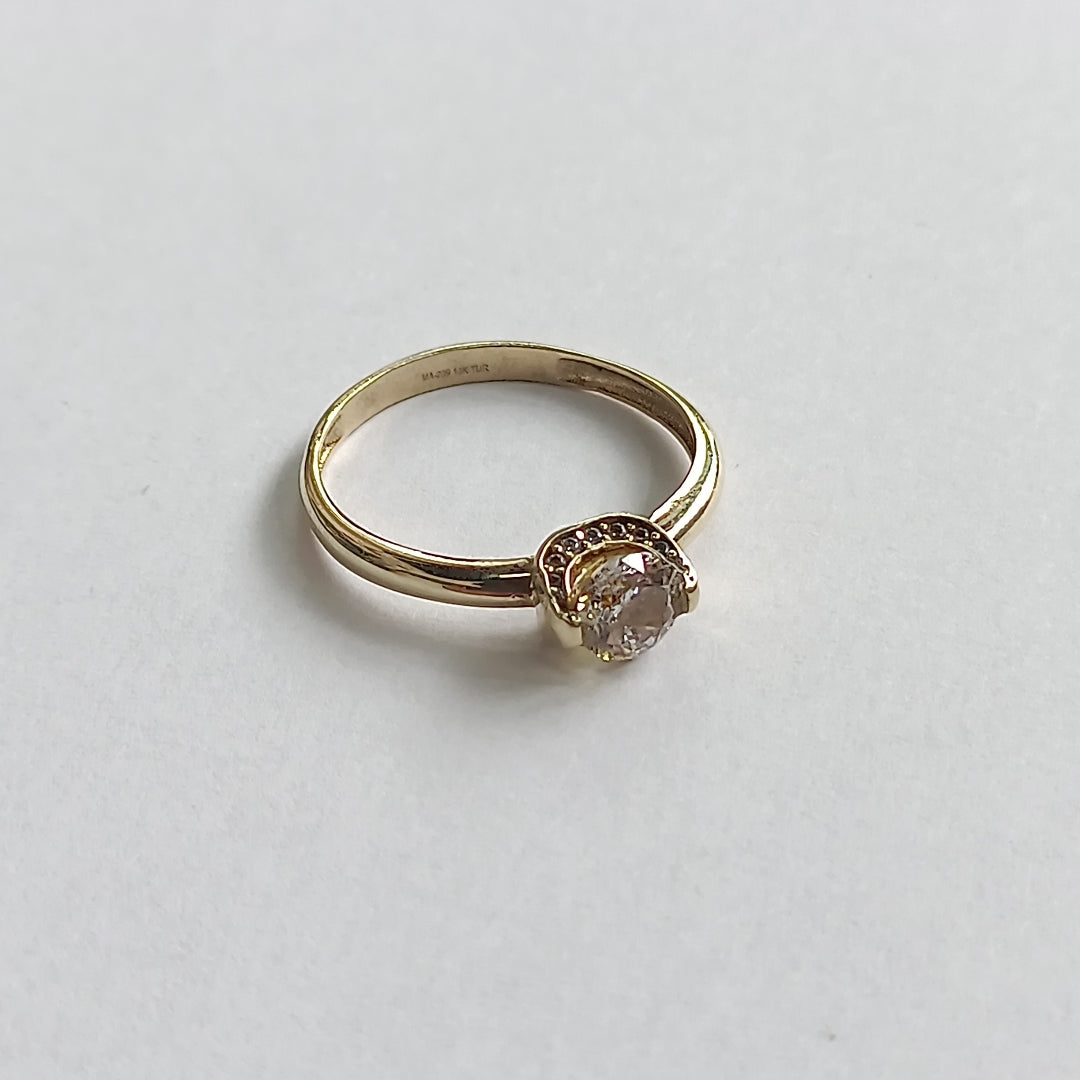ANILLO, SOLITARIO ORO 10 K 1.8 GRMS (SEMINUEVO)