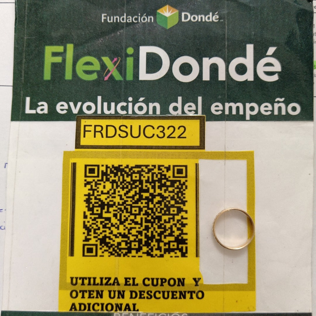 ARGOLLA ORO 10 K 1,10 GRMS (SEMINUEVO)