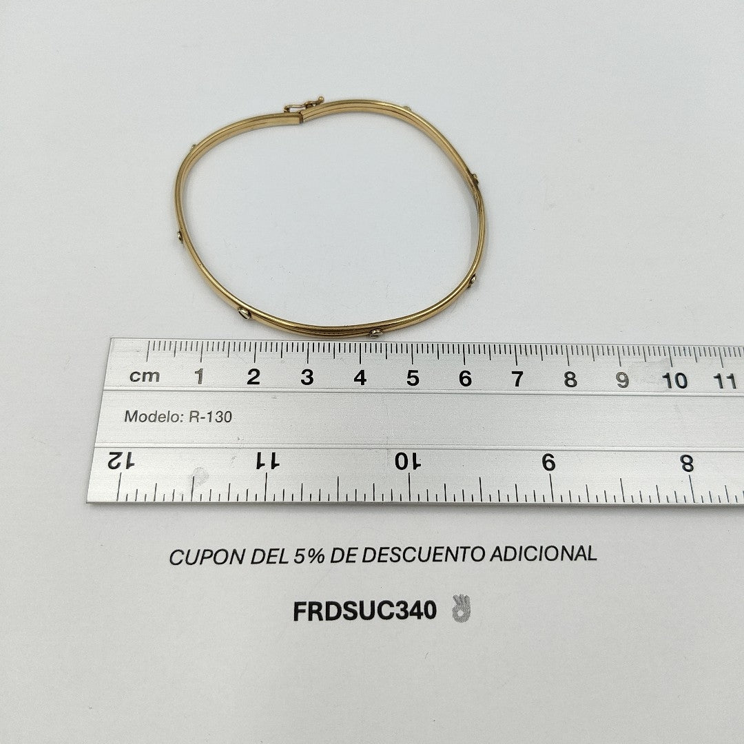 PULSERA RIGIDA ORO, ORO COMBINADO 10 K 2.7 GRMS (SEMINUEVO)
