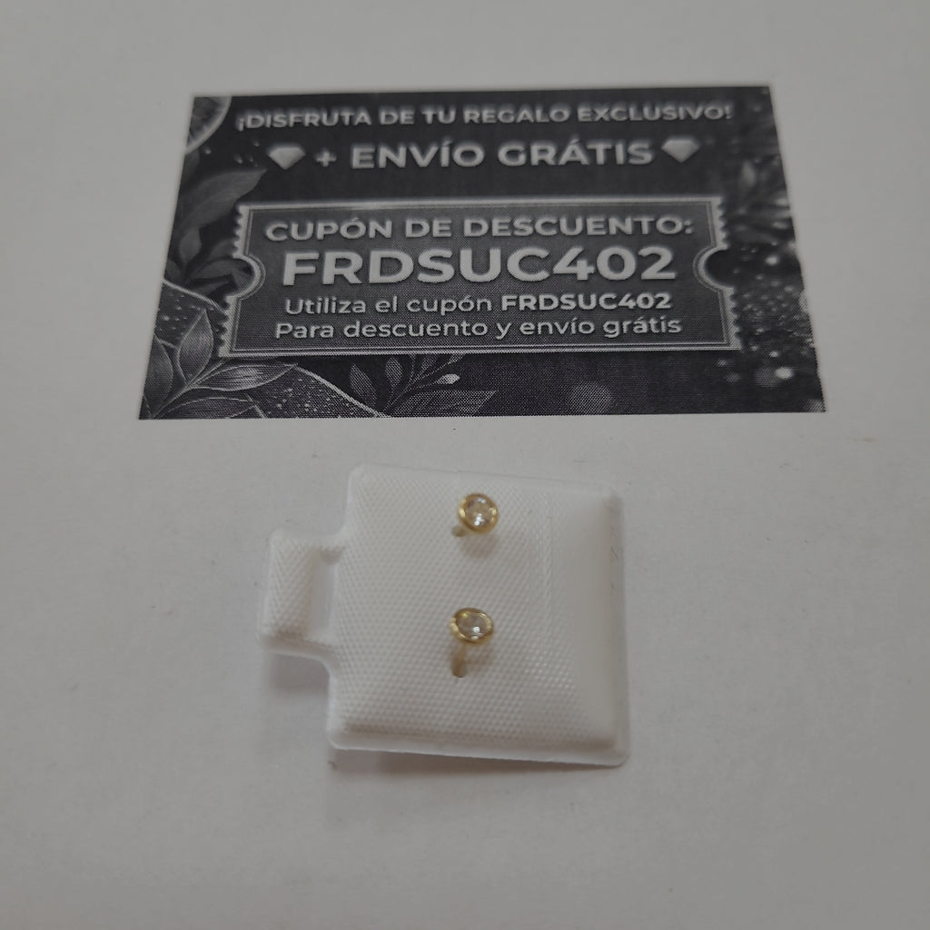 BROQUELES BROQUEL C CIRCONIA 14K 0.1501 GR (NUEVO)