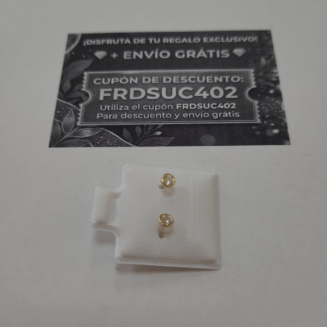 BROQUELES BROQUEL C CIRCONIA 14K 0.1501 GR (NUEVO)