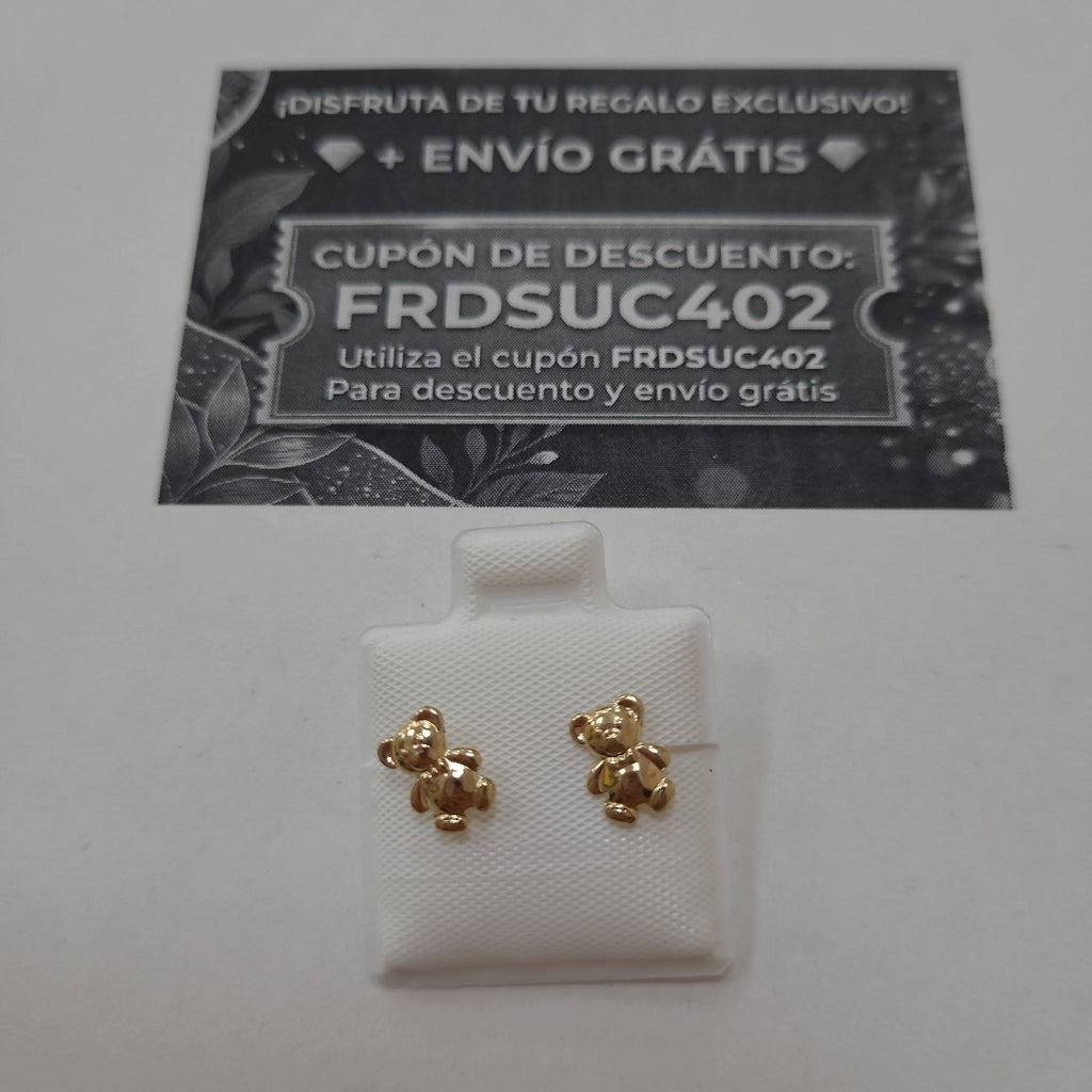 BROQUELES BROQUEL FIG OSO 14K 0.2592 GR (NUEVO)