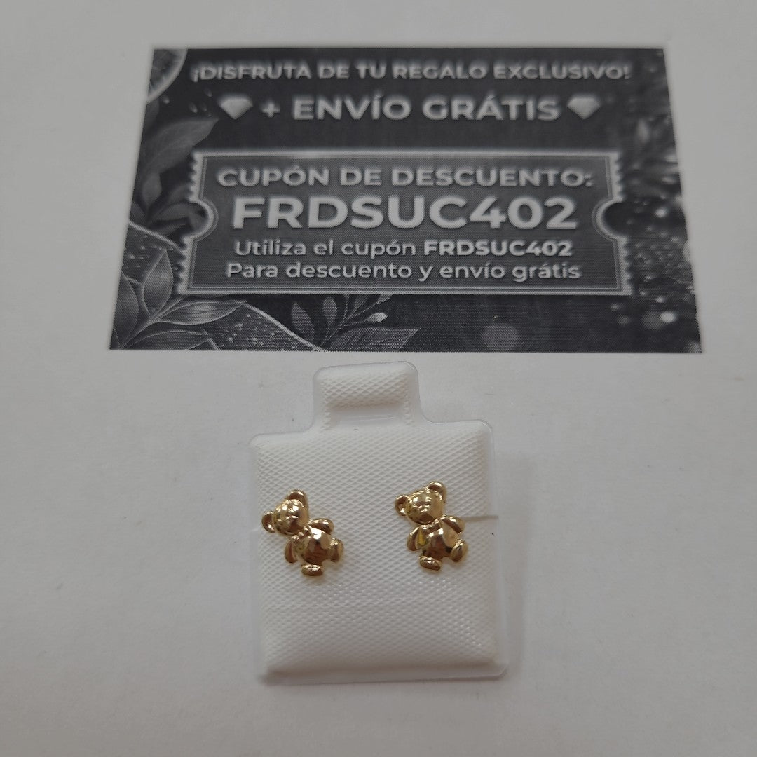 BROQUELES BROQUEL FIG OSO 14K 0.2592 GR (NUEVO)