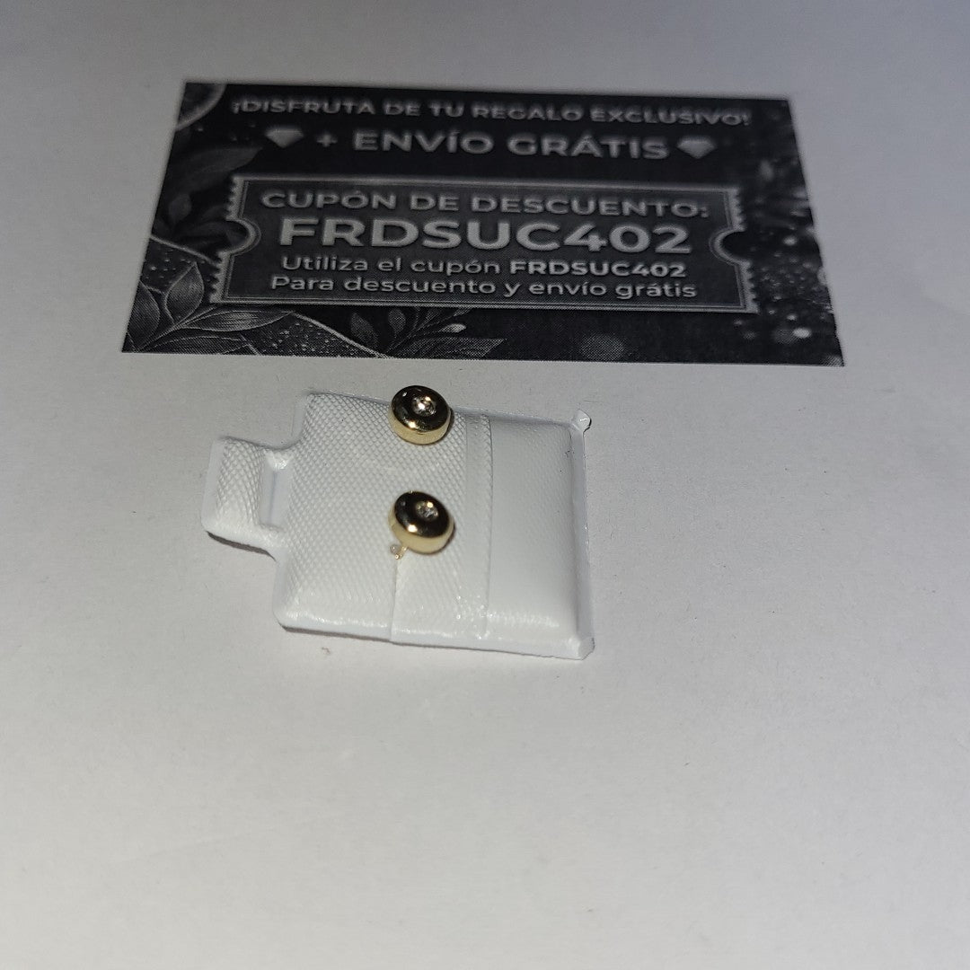 BROQUELES BROQUEL C CIRCONIA 14K 0.27 GR (NUEVO)