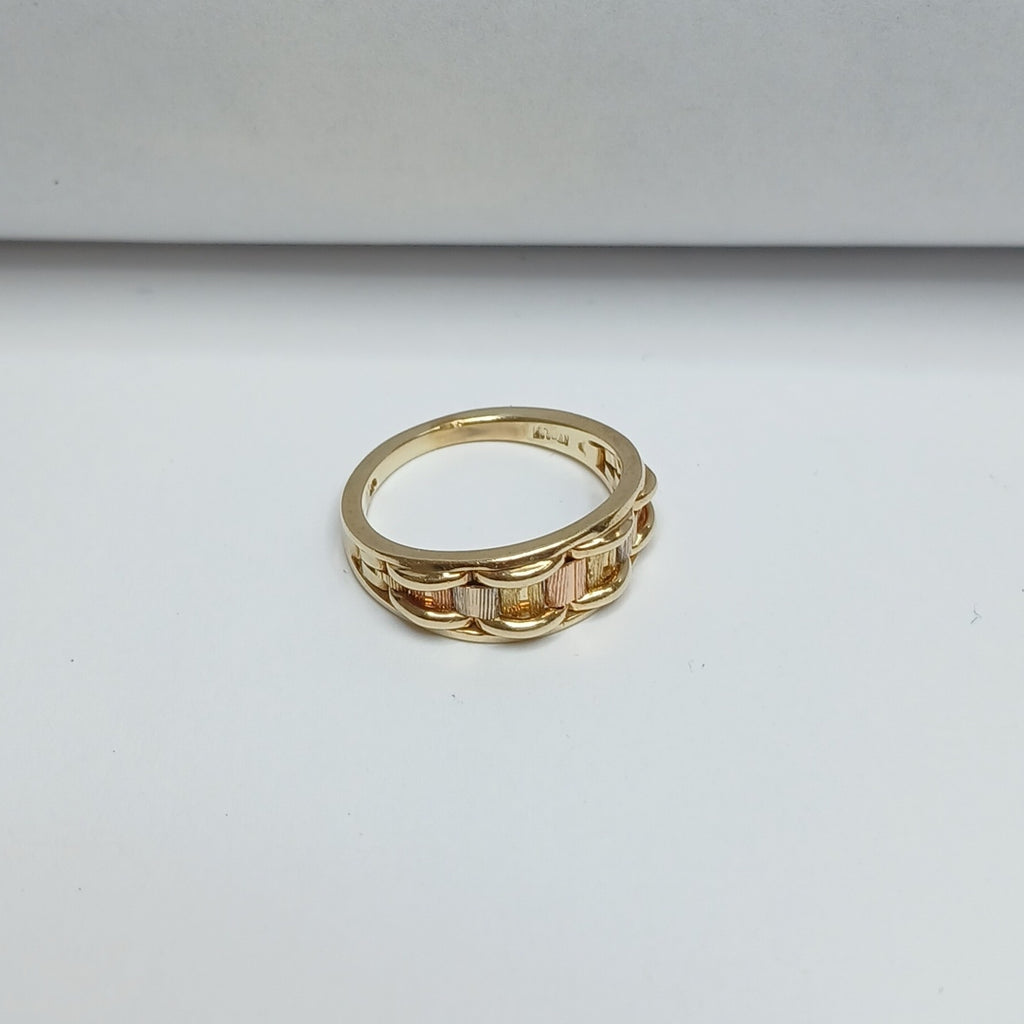 ANILLITO ORO COMBINADO 14 K 3,90 GRMS (SEMINUEVO)