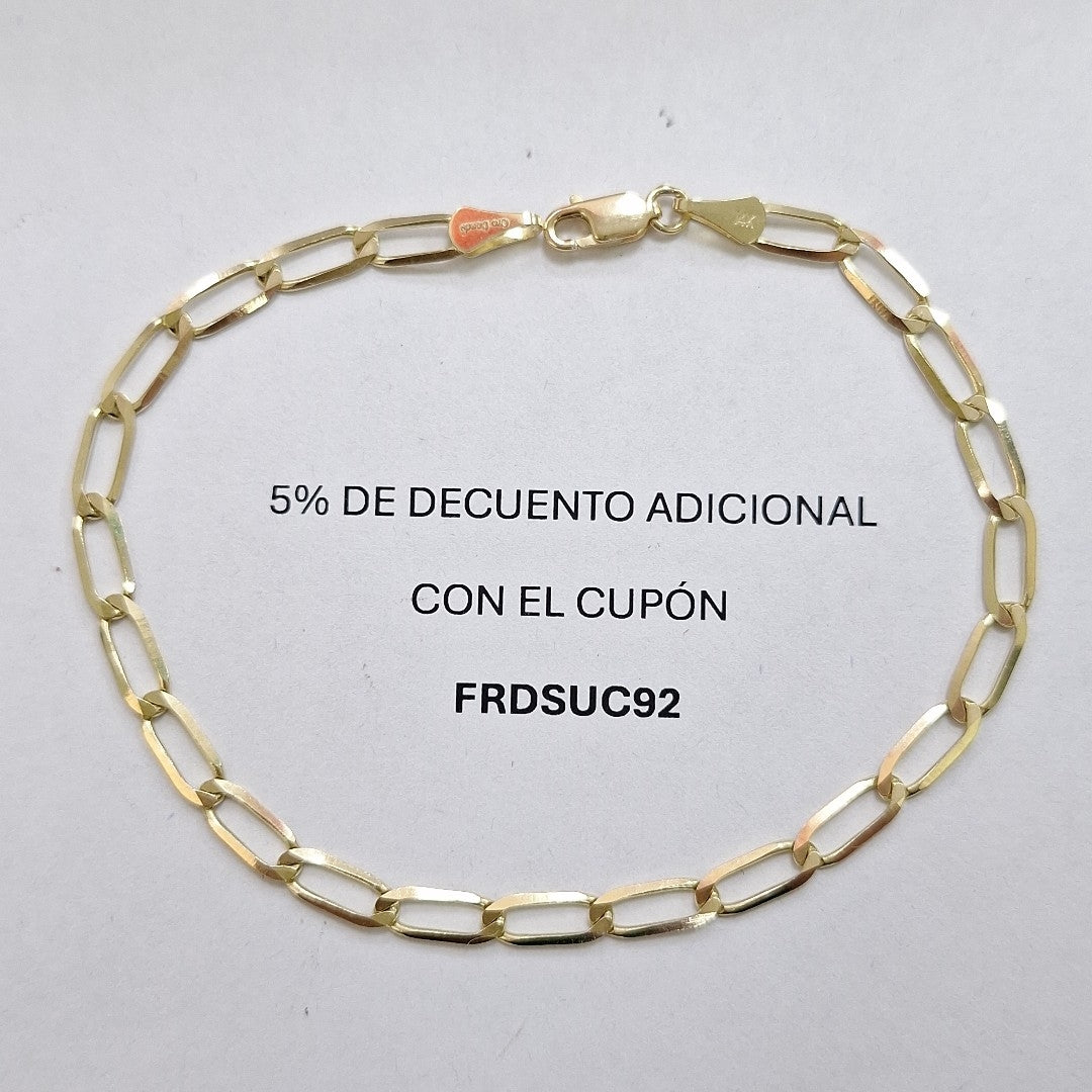 PULSERA ESLABON 14K 21 CM 4.1 GR (NUEVO)