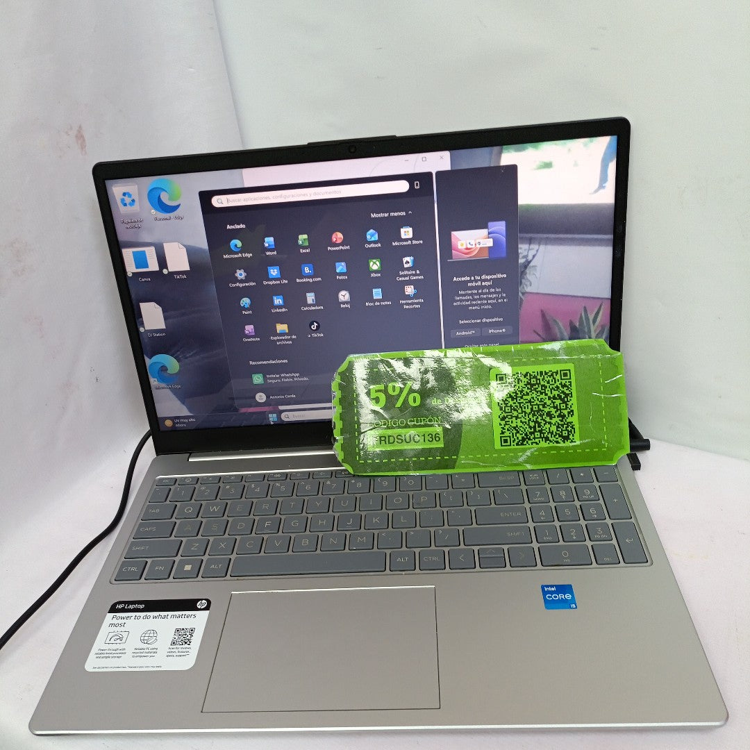 LAPTOP HP 15-FD0005DX (2024) 512 GB SSD 8 GB RAM (SEMINUEVO)