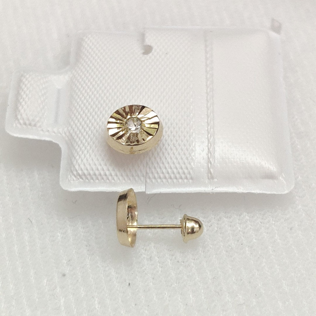 BROQUELES BROQUEL FIG BOTON C CIRCONIA 14K 0.2916 GR (NUEVO)