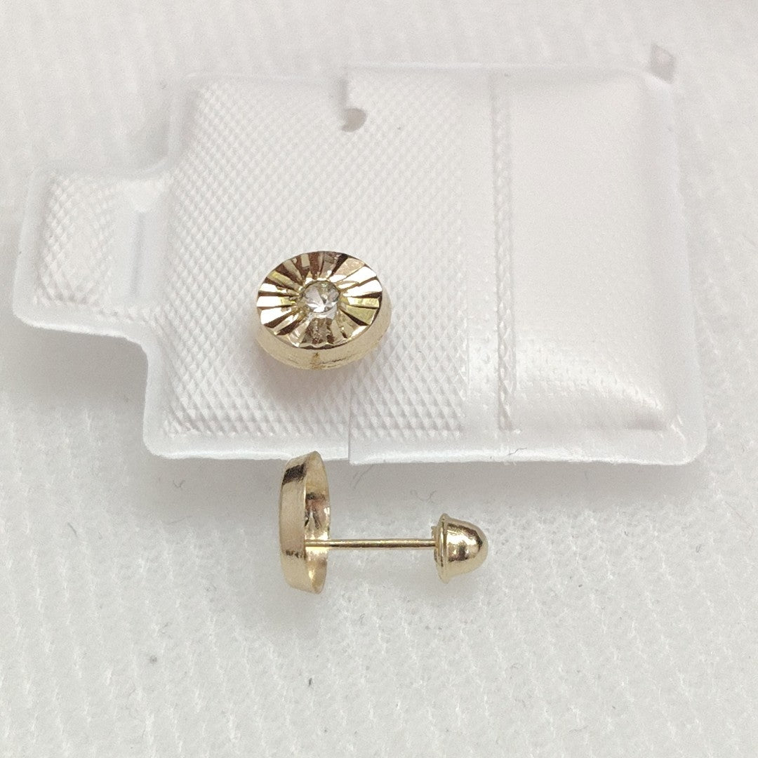 BROQUELES BROQUEL FIG BOTON C CIRCONIA 14K 0.2916 GR (NUEVO)
