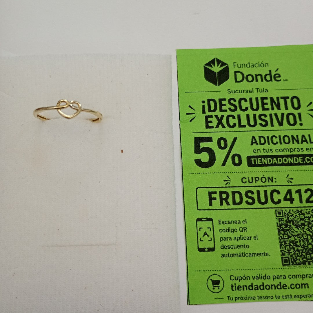 ANILLOS ANILLITO FIG CORAZON 10K TALLA 7 0.8 GR (NUEVO)