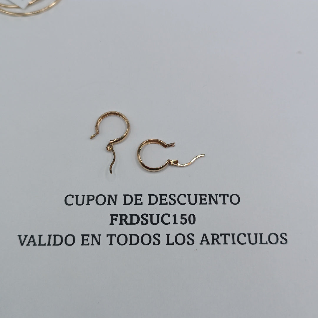 ARETES PAR ORO 10 K 0,90 GRMS (SEMINUEVO)