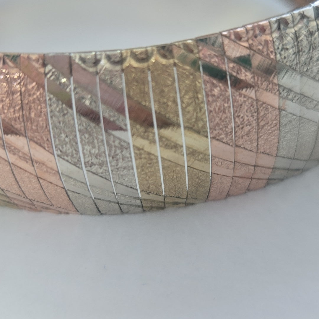 PULSERA ORO COMBINADO 10 K 22.7 GRMS (SEMINUEVO)