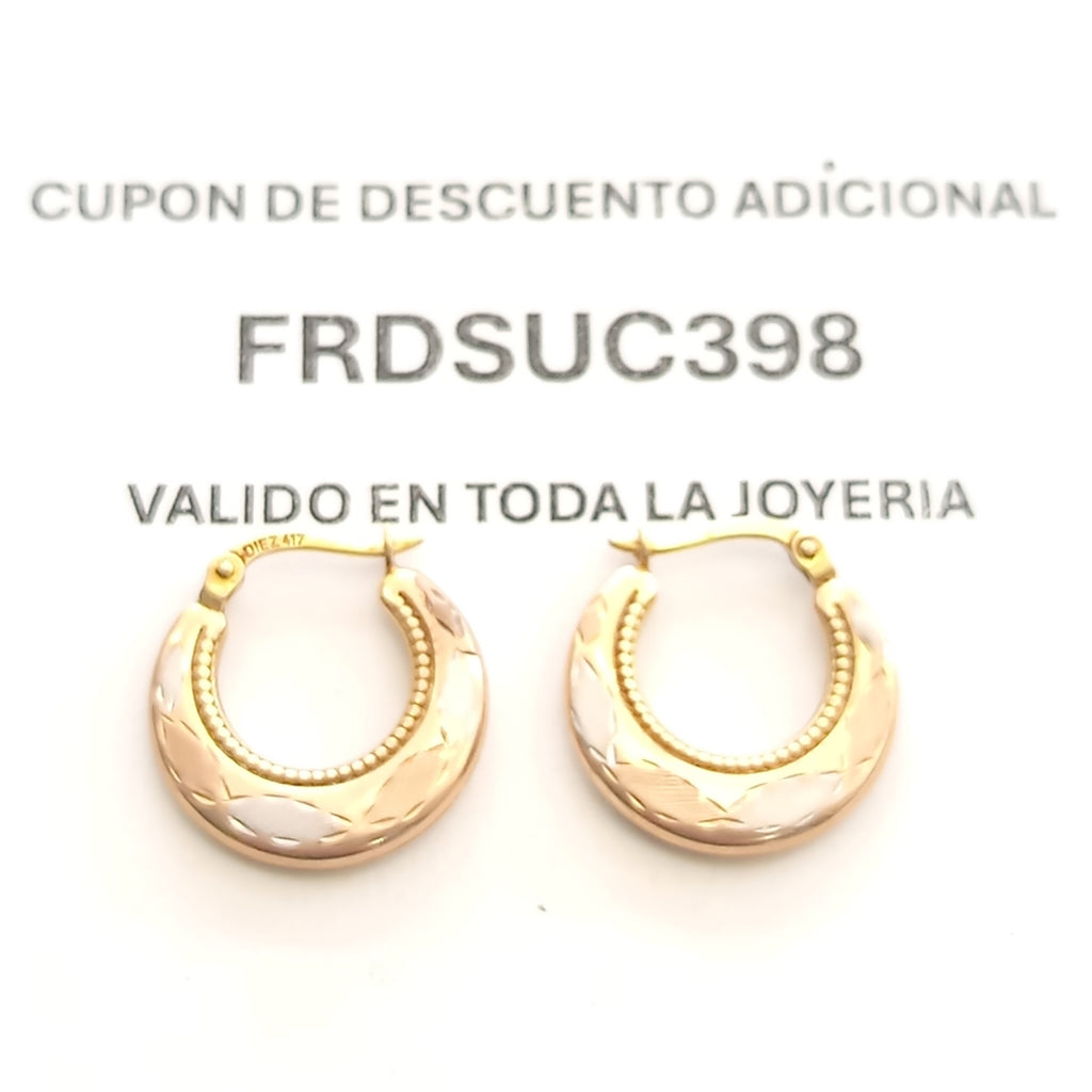 ARRACADAS PAR ORO 10 K 1.6 GRMS (SEMINUEVO)