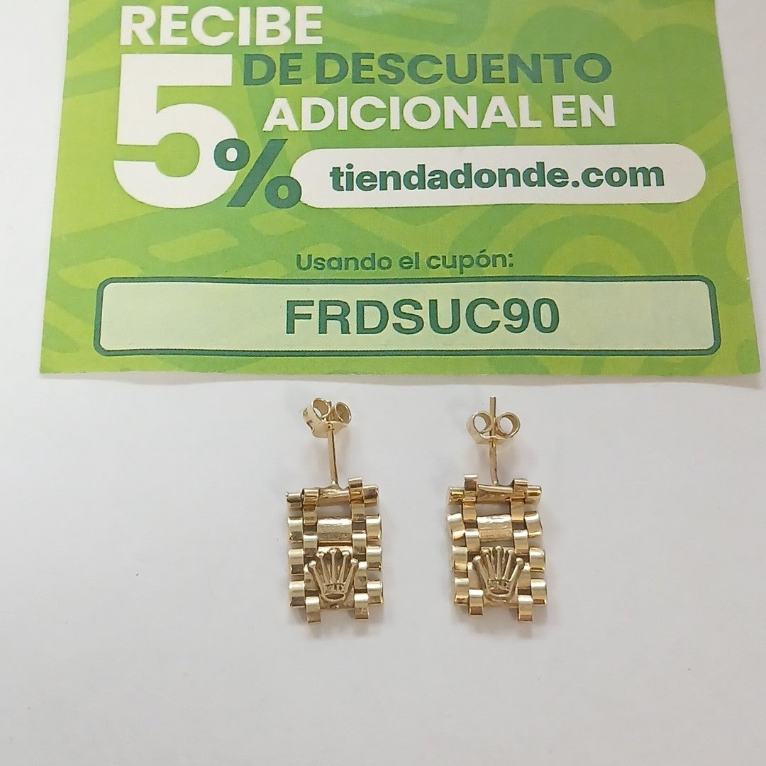 ARETES PAR ORO 14 K 3 GRMS (SEMINUEVO)