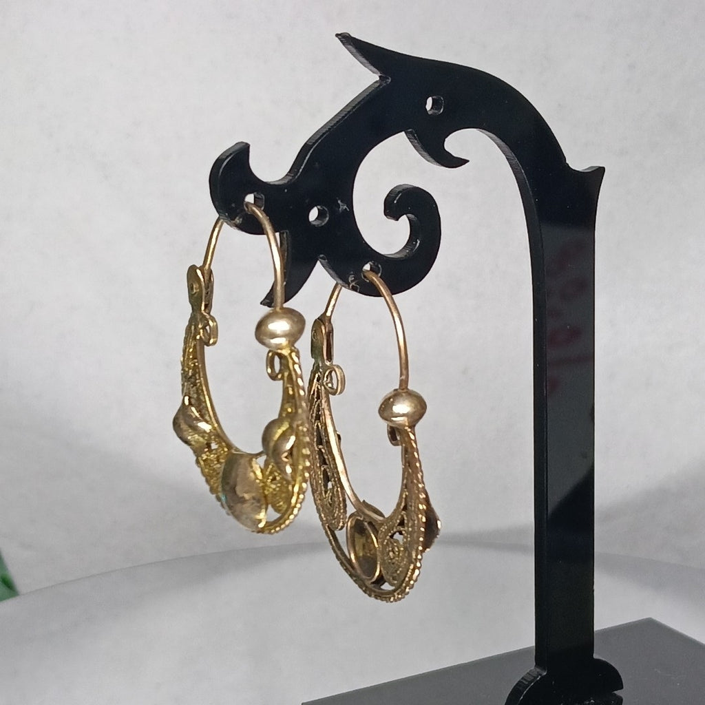 ARRACADAS PAR ORO 8 K 4.7 GRMS (SEMINUEVO)