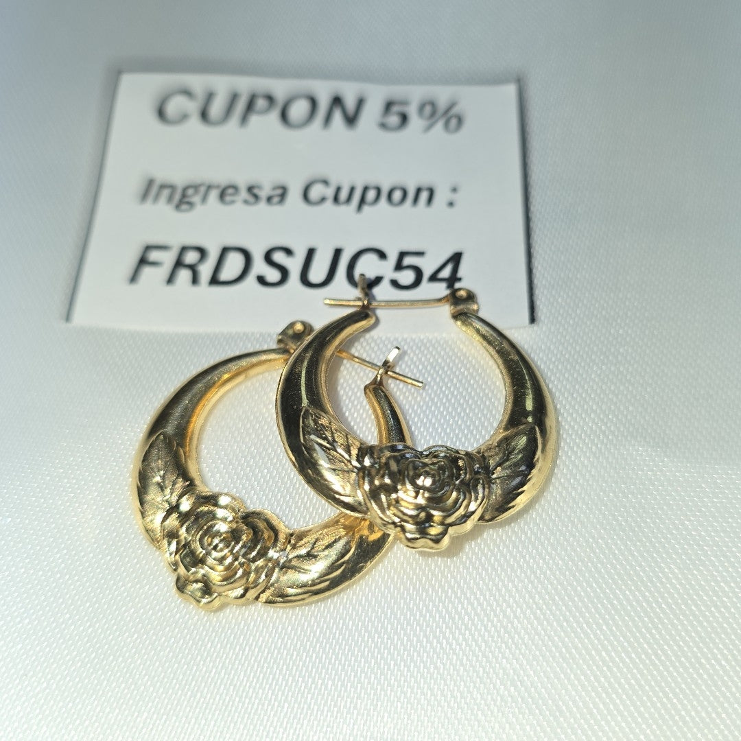 ARRACADAS PAR ORO 14 K 2.4 GRMS (SEMINUEVO)