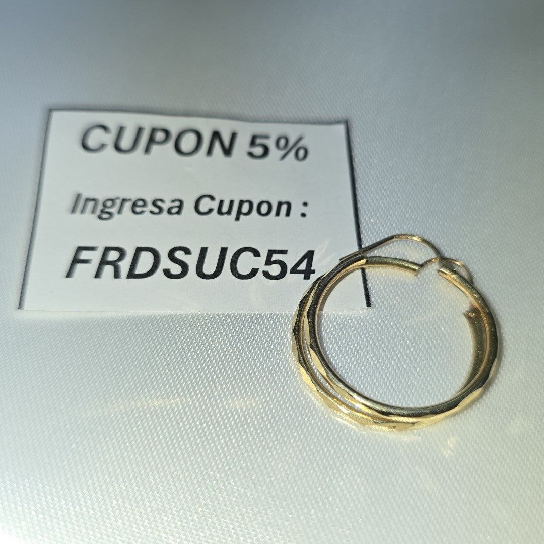 ARRACADAS PAR ORO 14 K 1,40 GRMS (SEMINUEVO)