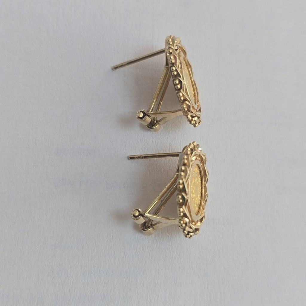 ARETES PAR ORO 14 K 5.4 GRMS (SEMINUEVO)