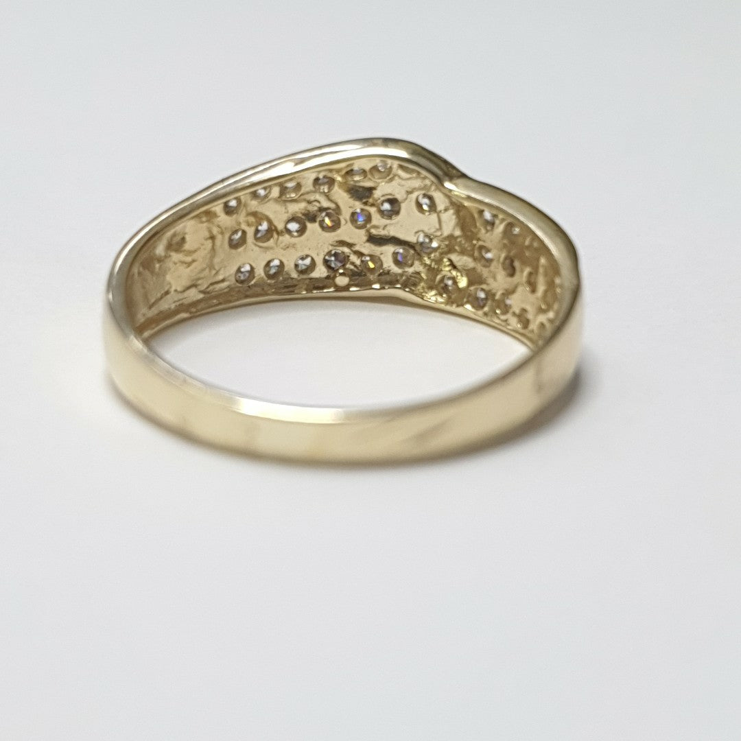 ANILLOS C CIRCONIAS 14K TALLA 8 3.1 GR (NUEVO)