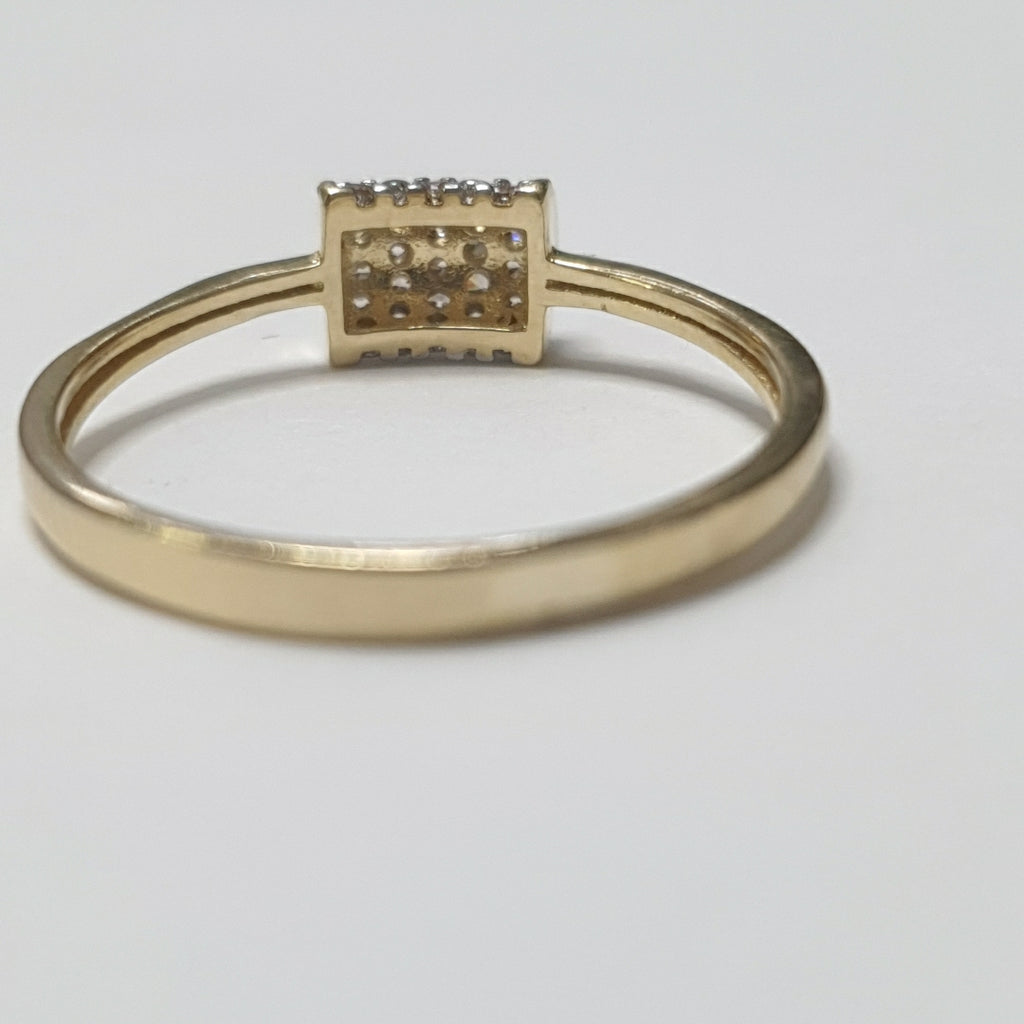 ANILLO ANILLITO C CIRCONIAS 14K 7 TALLA 1.5 GR (NUEVO)
