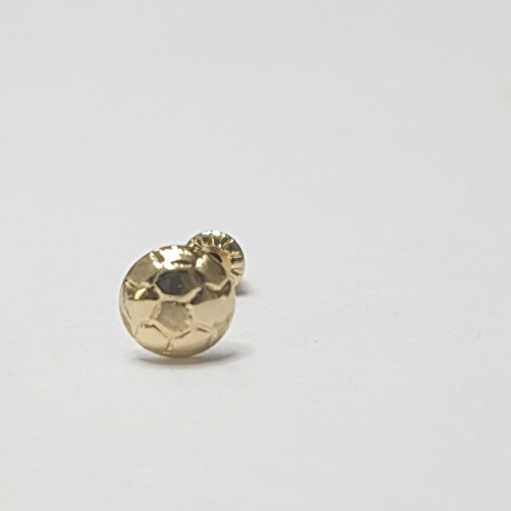 BROQUELES BROQUEL FIG BALON DE FUTBOL 14K 0.2387 GR (NUEVO)