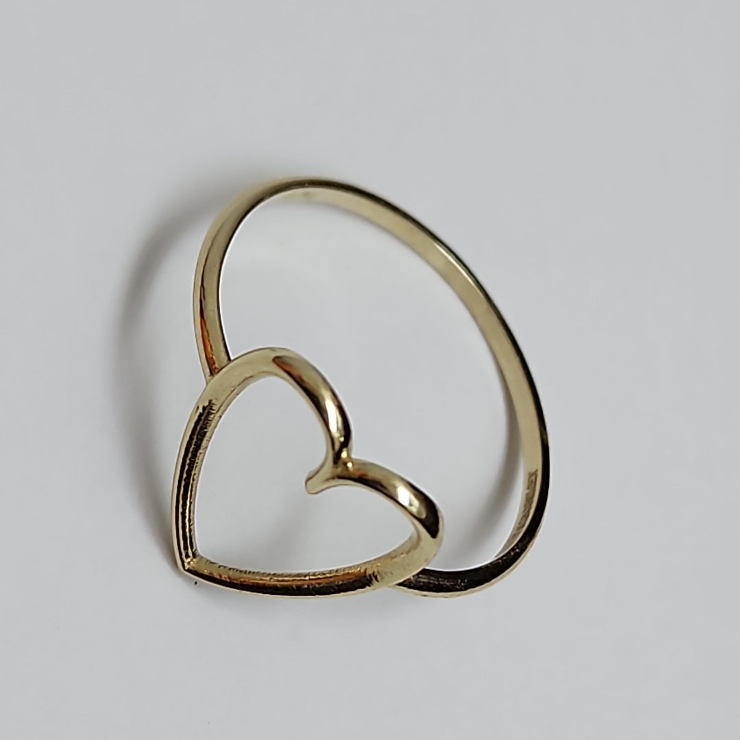 ANILLOS ANILLITO FIG CORAZON 10K TALLA 7 0.8 GR (NUEVO)