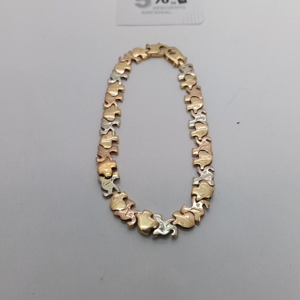 PULSERA ORO COMBINADO 14 K 9,50 GRMS (SEMINUEVO)