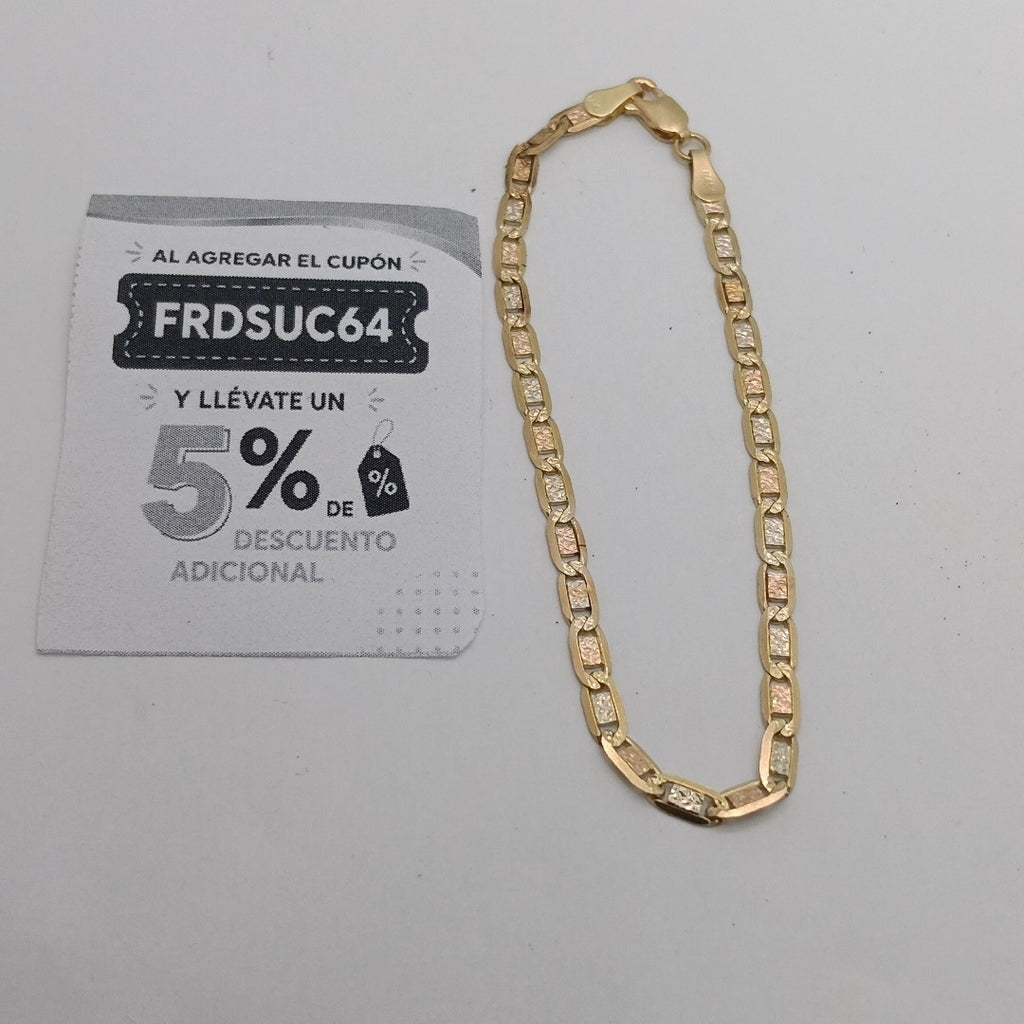 PULSERA ORO COMBINADO 14 K 3,80 GRMS (SEMINUEVO)