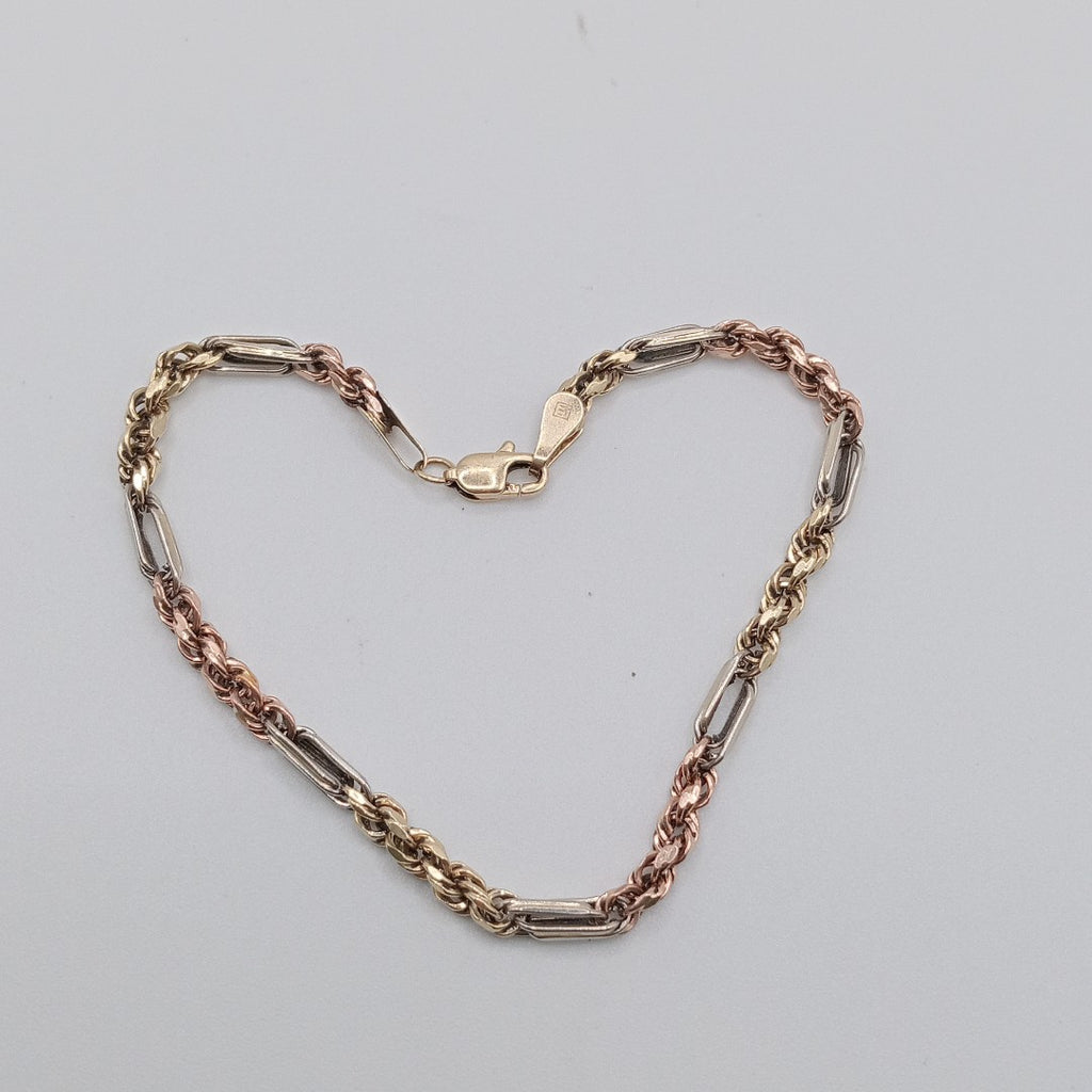 PULSERA ORO COMBINADO 14 K 4 GRMS (SEMINUEVO)