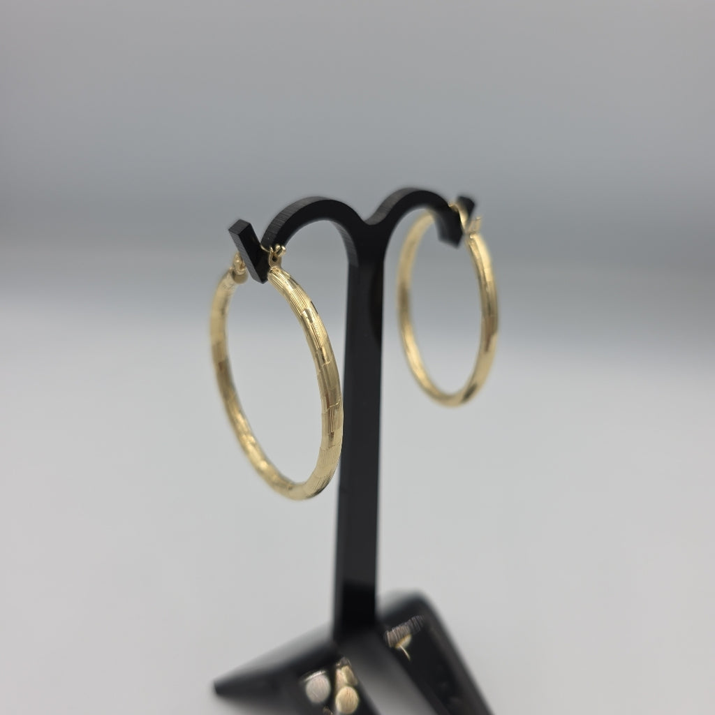 ARETES ARRACADA LABRADA 10K 4 GR (NUEVO)