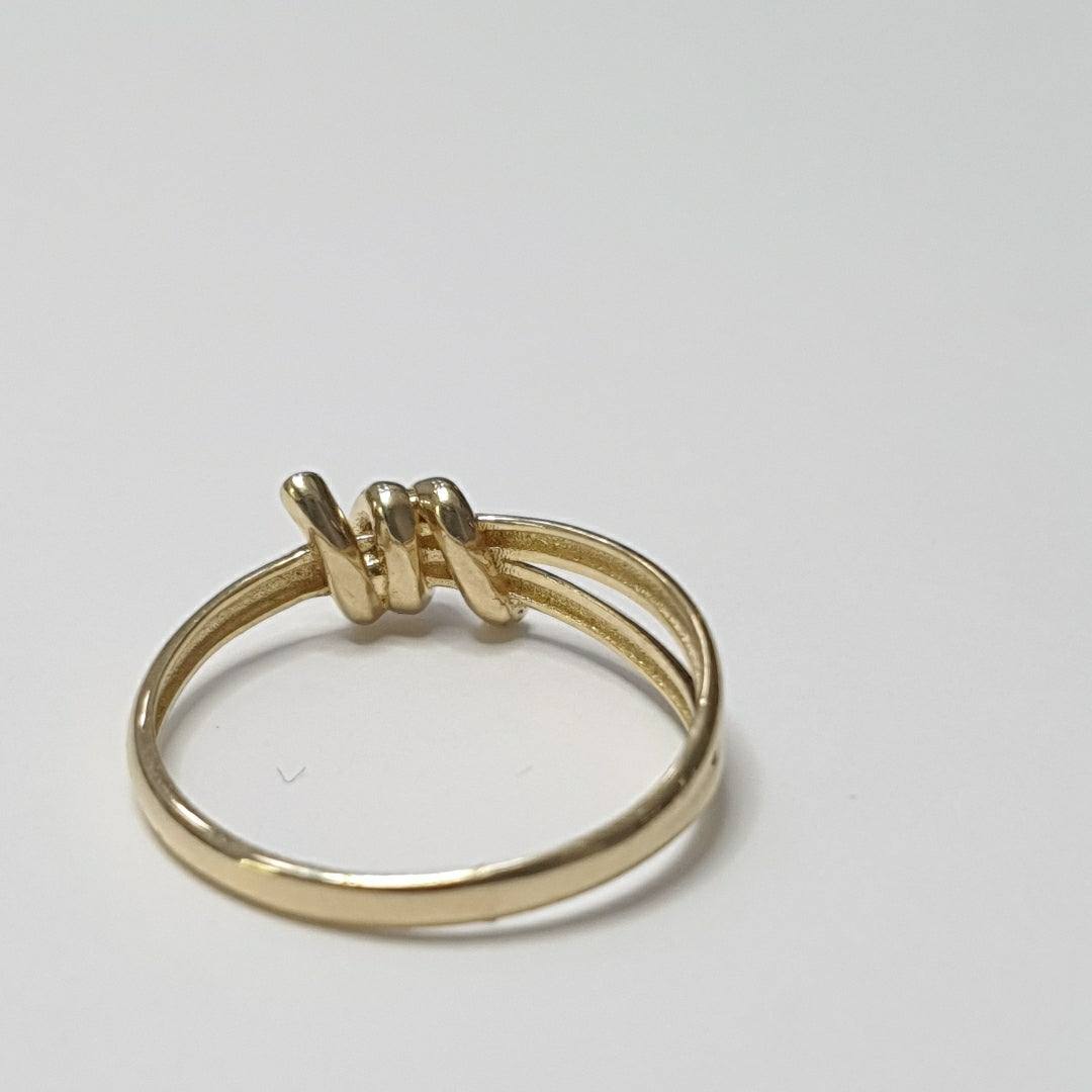 ANILLO ANILLITO C NUDO 14K 8 TALLA 2 GR (NUEVO)