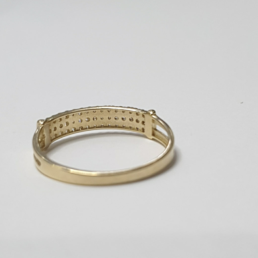 ANILLO ANILLITO C CIRCONIAS 14K 8 TALLA 1.6 GR (NUEVO)