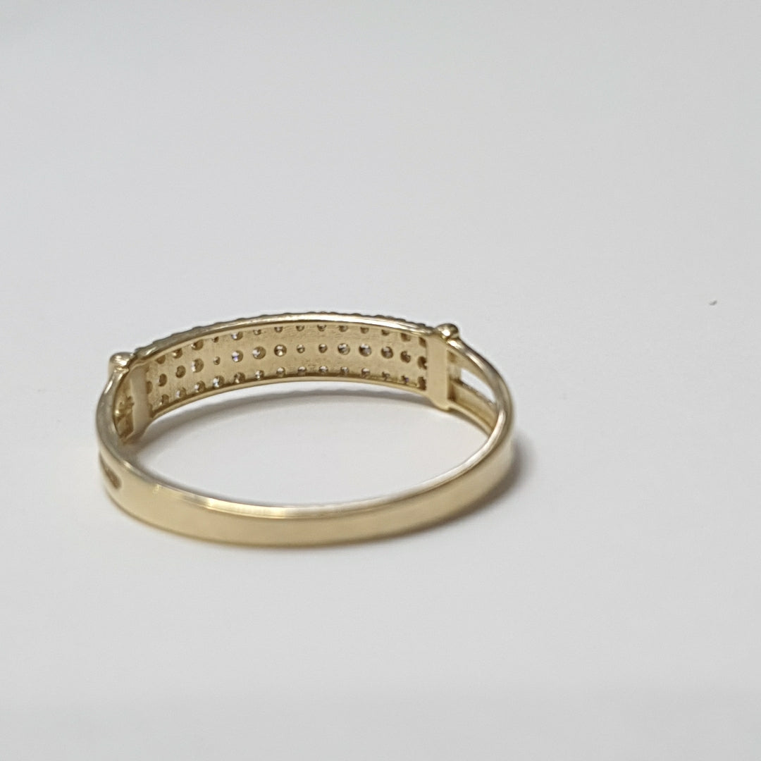 ANILLO ANILLITO C CIRCONIAS 14K 8 TALLA 1.6 GR (NUEVO)