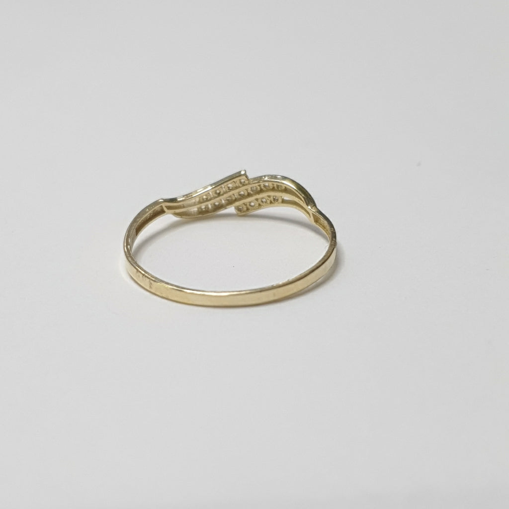 ANILLOS C CIRCONIAS 14K TALLA 8 0.9 GR (NUEVO)