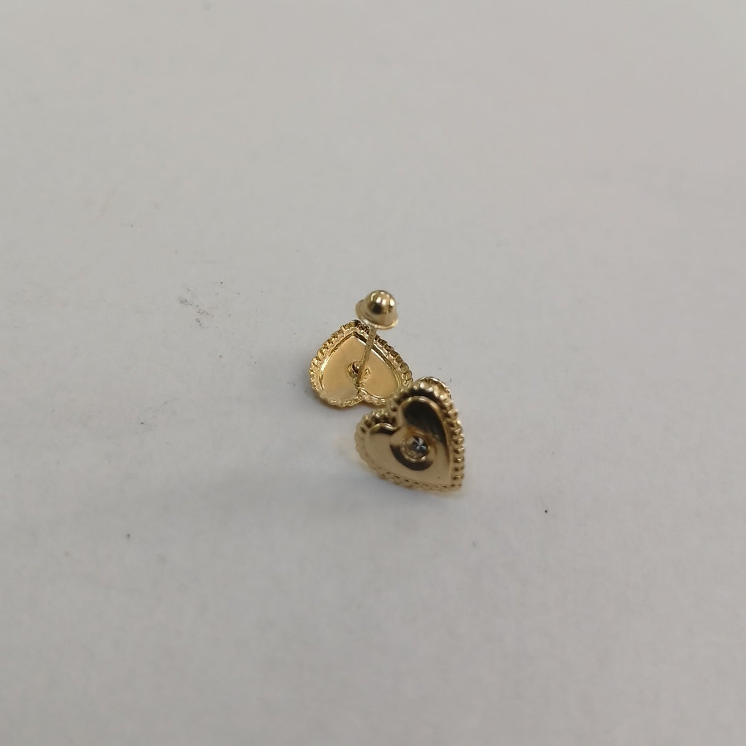 BROQUELES BROQUEL FIG CORAZON C CIRCONIA 14K 0.2614 GR (NUEVO)